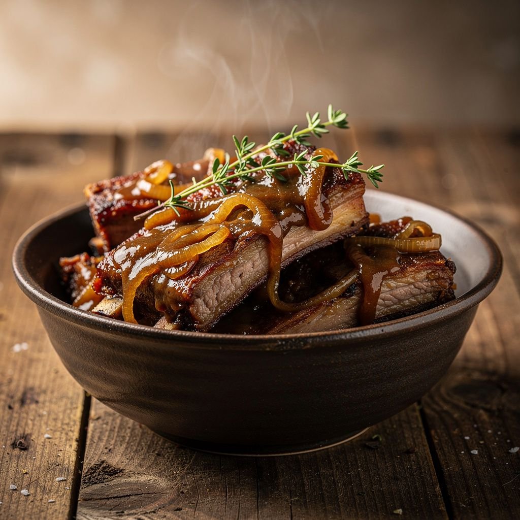 Beginner Oven-Braised Country-Style Ribs in Onion Gravy