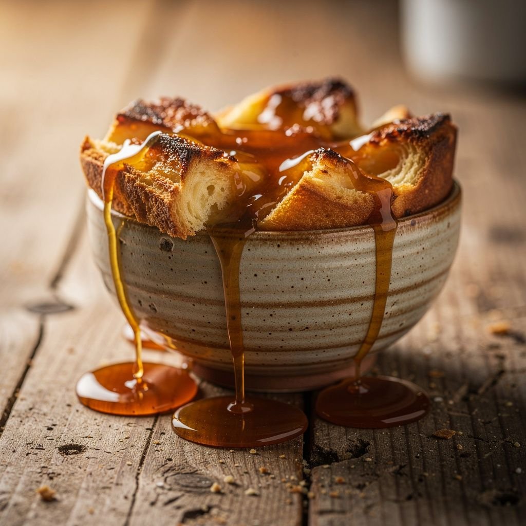Bread Pudding with Bourbon Caramel Sauce