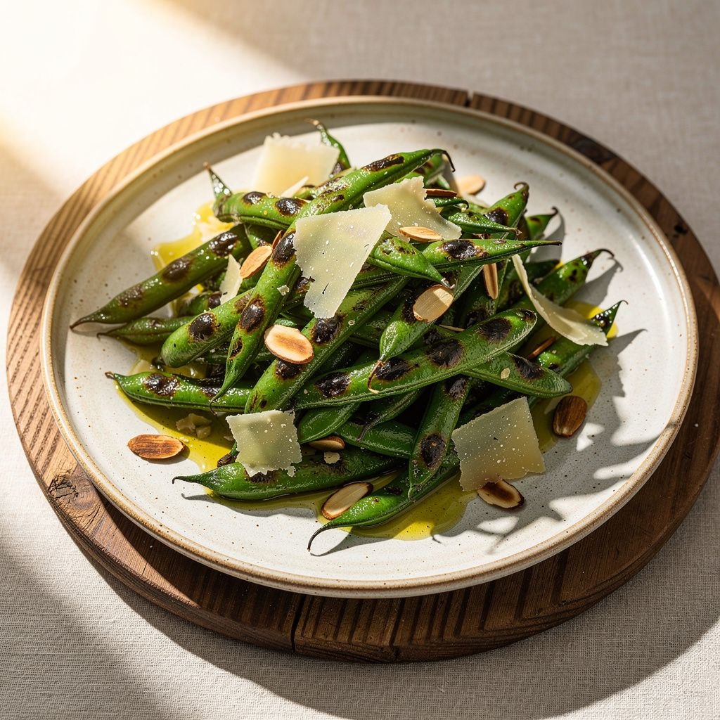 Charred Green Bean and Almond Salad