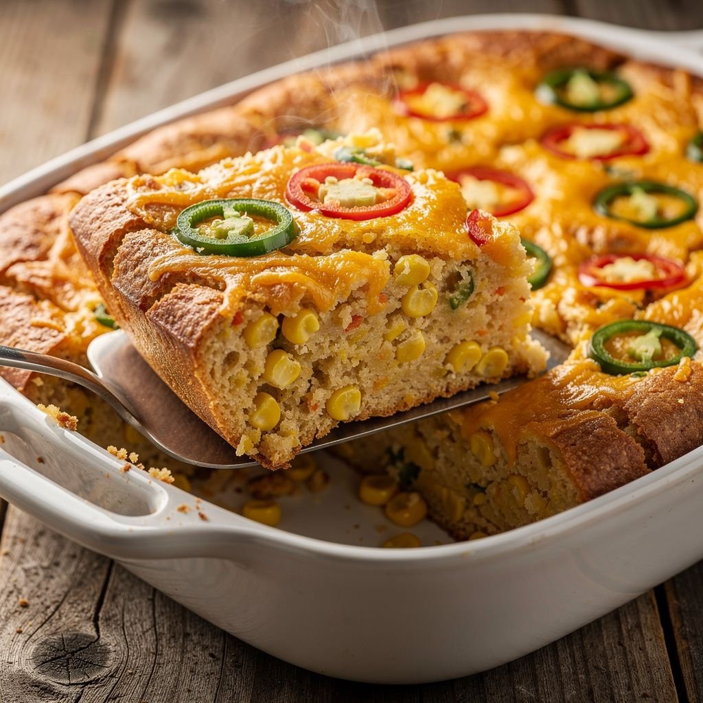 Cheesy Corn and Jalapeno Bake