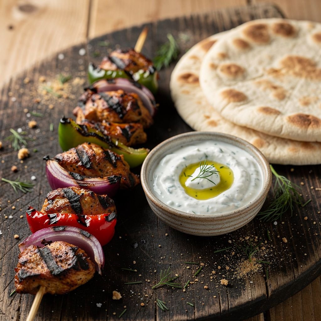 Greek Chicken Souvlaki Skewers