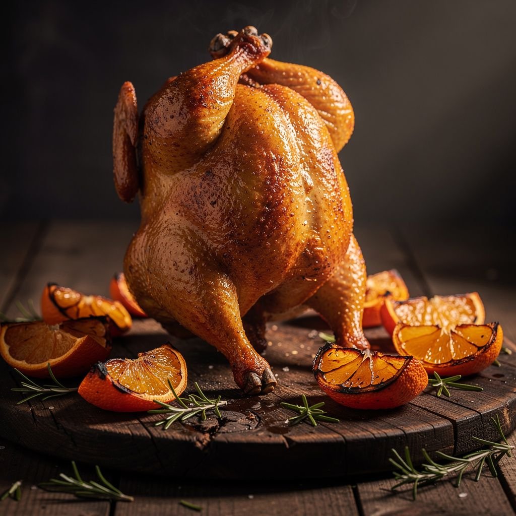 Grilled Citrus Herb Chicken on a Stand