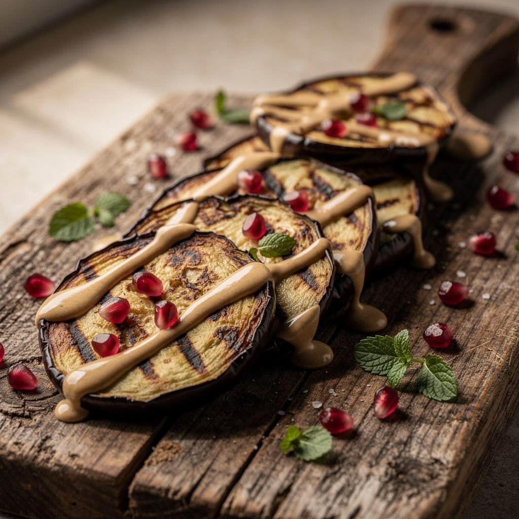 Grilled Eggplant with Tahini Sauce