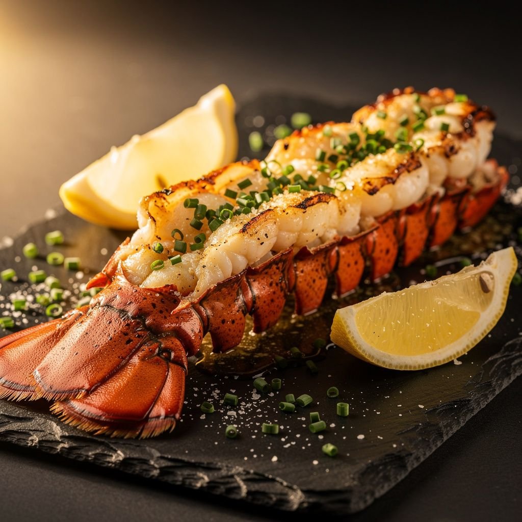 Grilled Lobster Tails with Garlic Butter