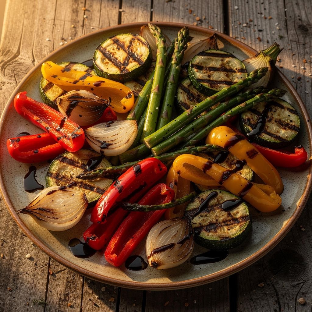 Grilled Vegetable Platter with Balsamic Glaze