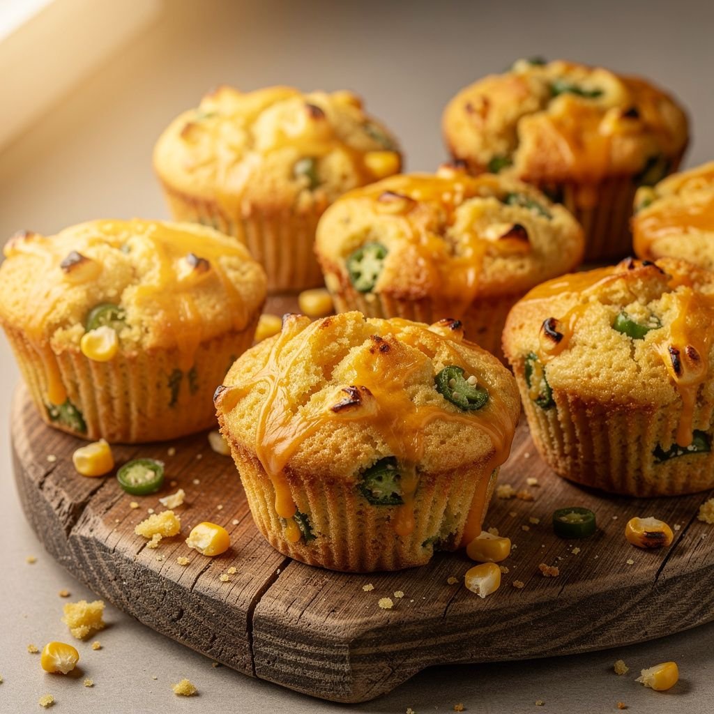 Jalapeno Cheddar Cornbread Muffins