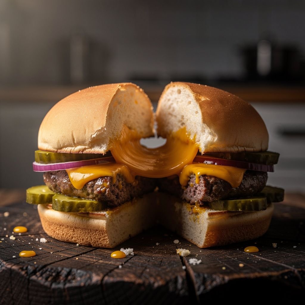 Juicy Lucy Stuffed Cheeseburger