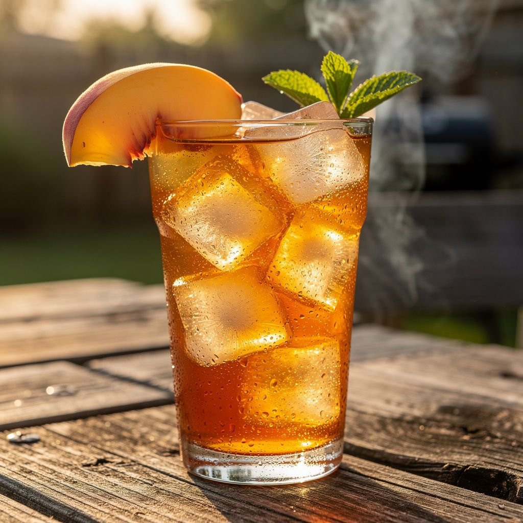 Smoked Peach Iced Tea